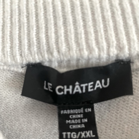 Off white , pre-loved , turtleneck cardigan and multi-directional cale knit top - Picture 2 of 3